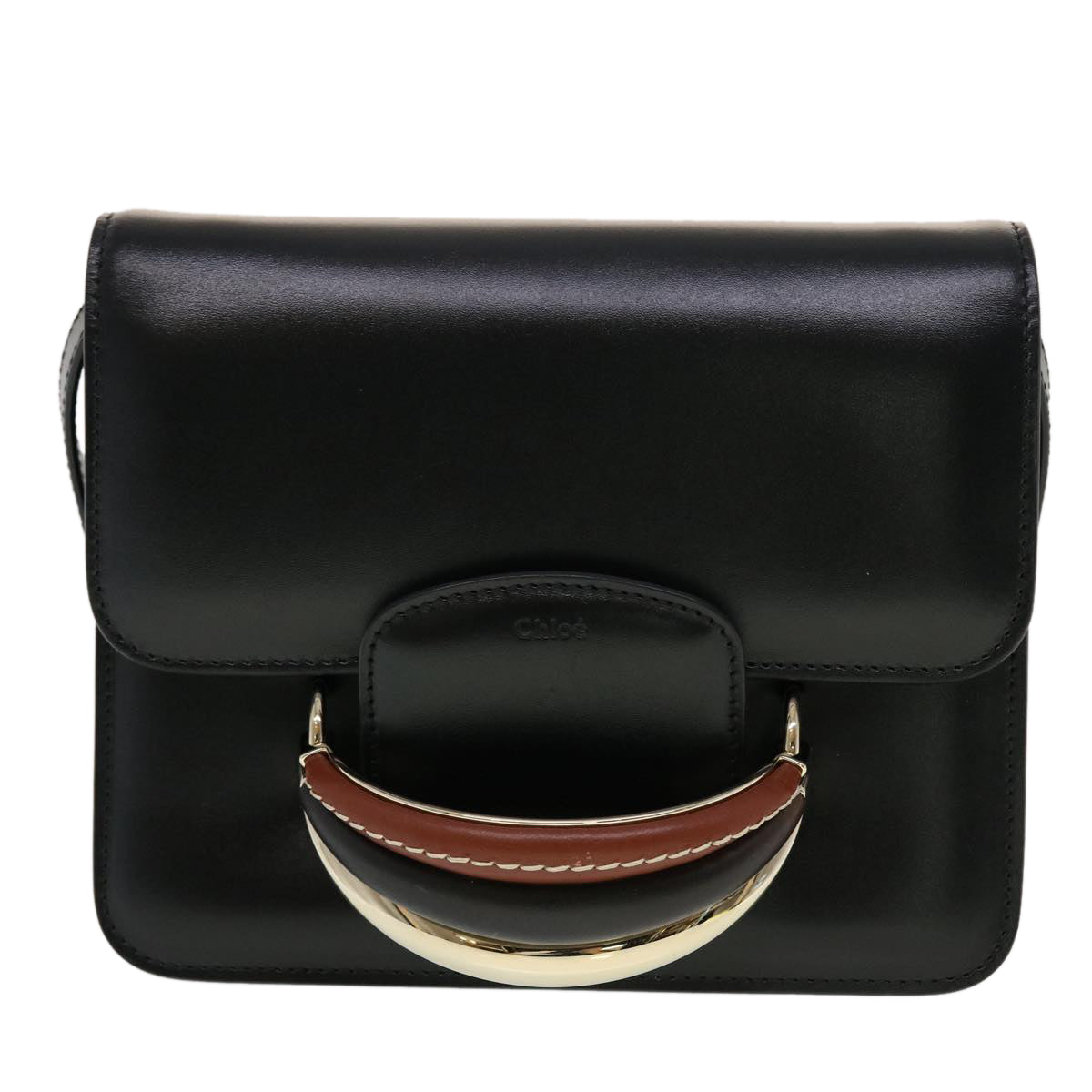 Chloé Kattie Black Leather Shoulder Bag