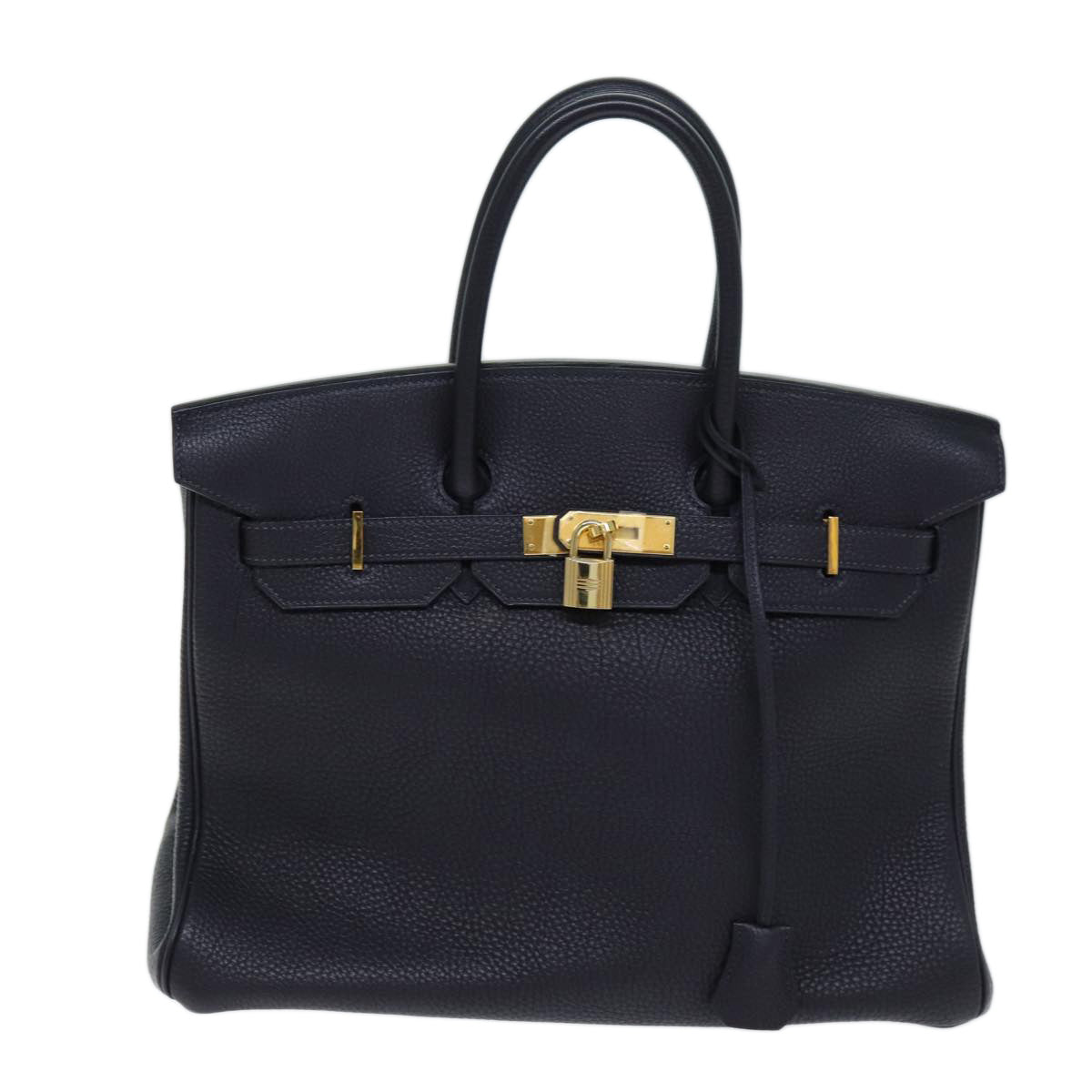 Hermès Birkin 35 Navy Leather Handbag 