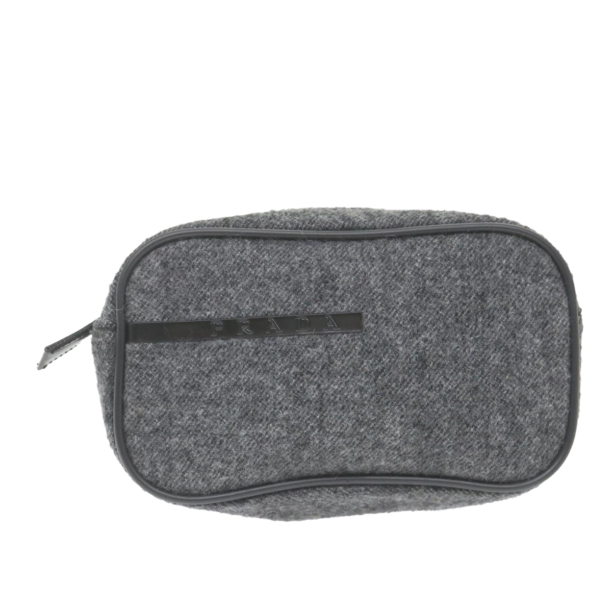 Prada Black Wool Clutch Bag