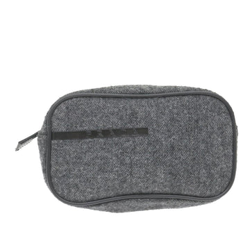 Prada Black Wool Clutch Bag