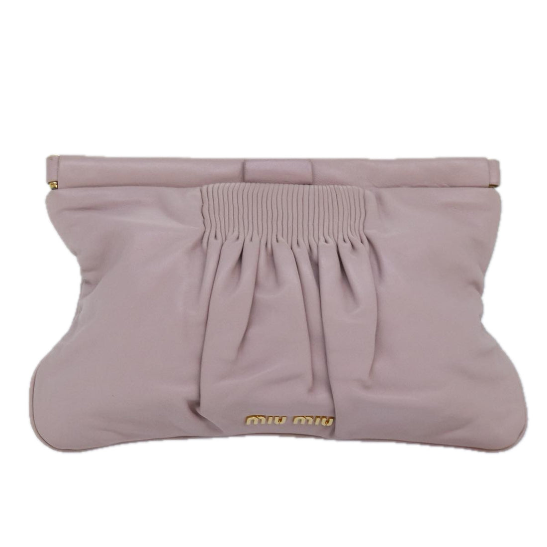 Miu Miu Pink Leather Clutch Bag