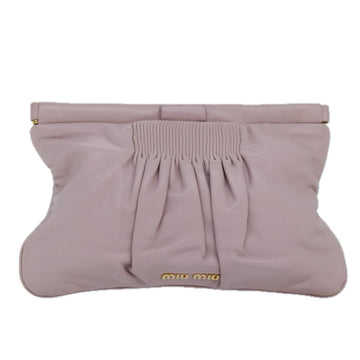 Miu Miu Pink Leather Clutch Bag