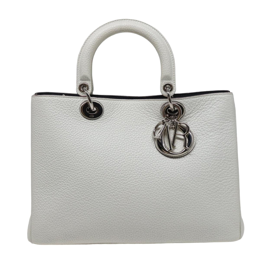 Dior Diorissimo White Leather Handbag 