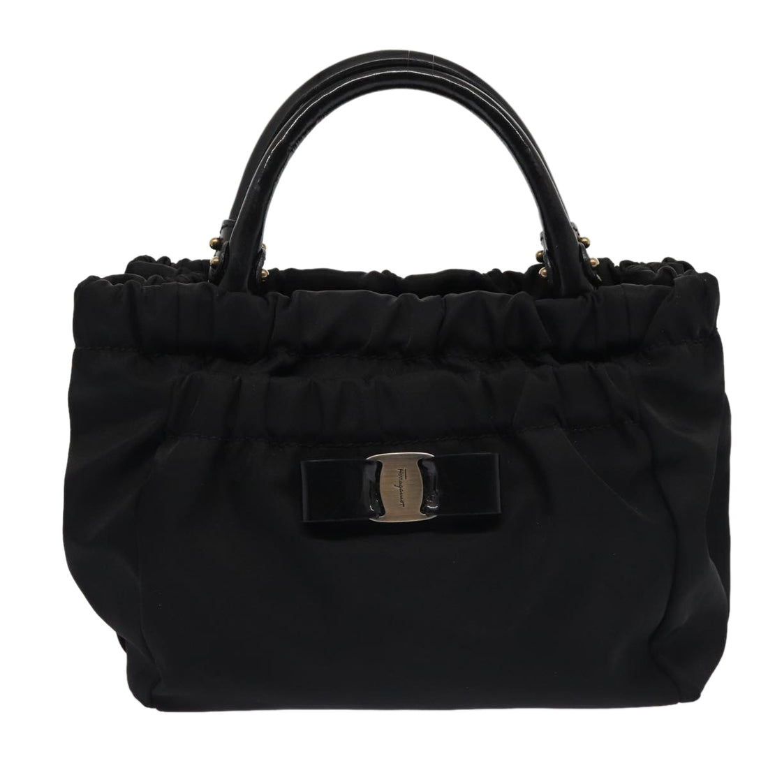 Salvatore Ferragamo Vara Black Synthetic Handbag 