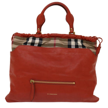 Burberry - Orange Leather Tote Bag