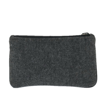 Prada Silver Wool Clutch Bag