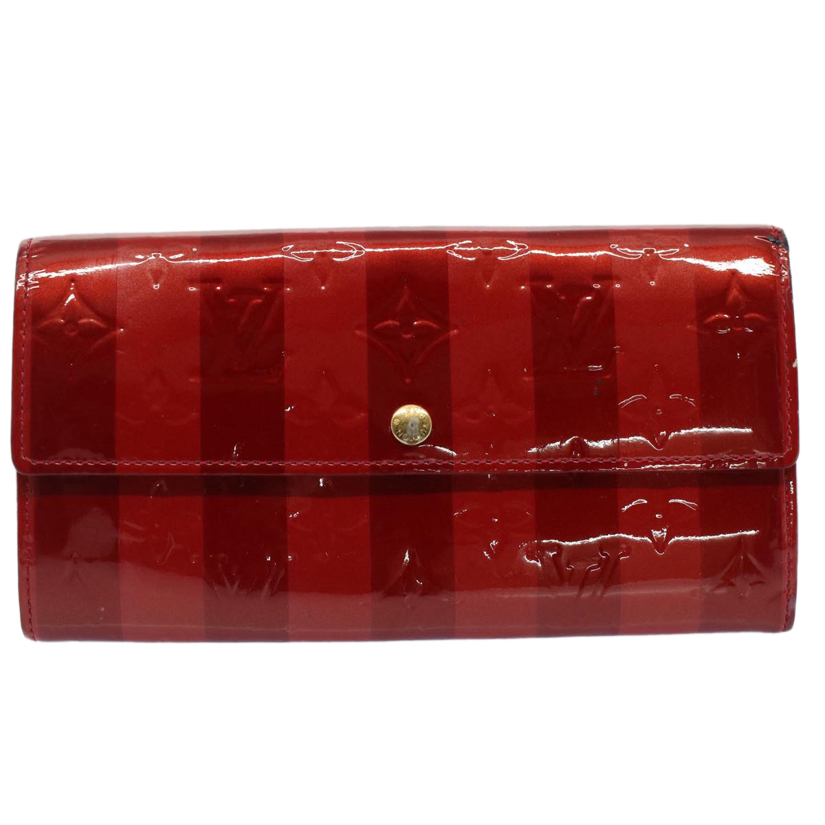 Louis Vuitton Sarah Red Patent Leather Wallet 