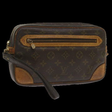 Louis Vuitton Marly Dragonne Brown Canvas Clutch Bag