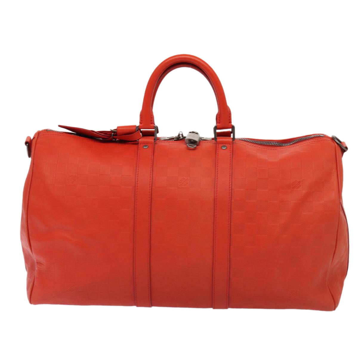 Louis Vuitton Keepall Bandouliere 45 Red Leather Travel Bag