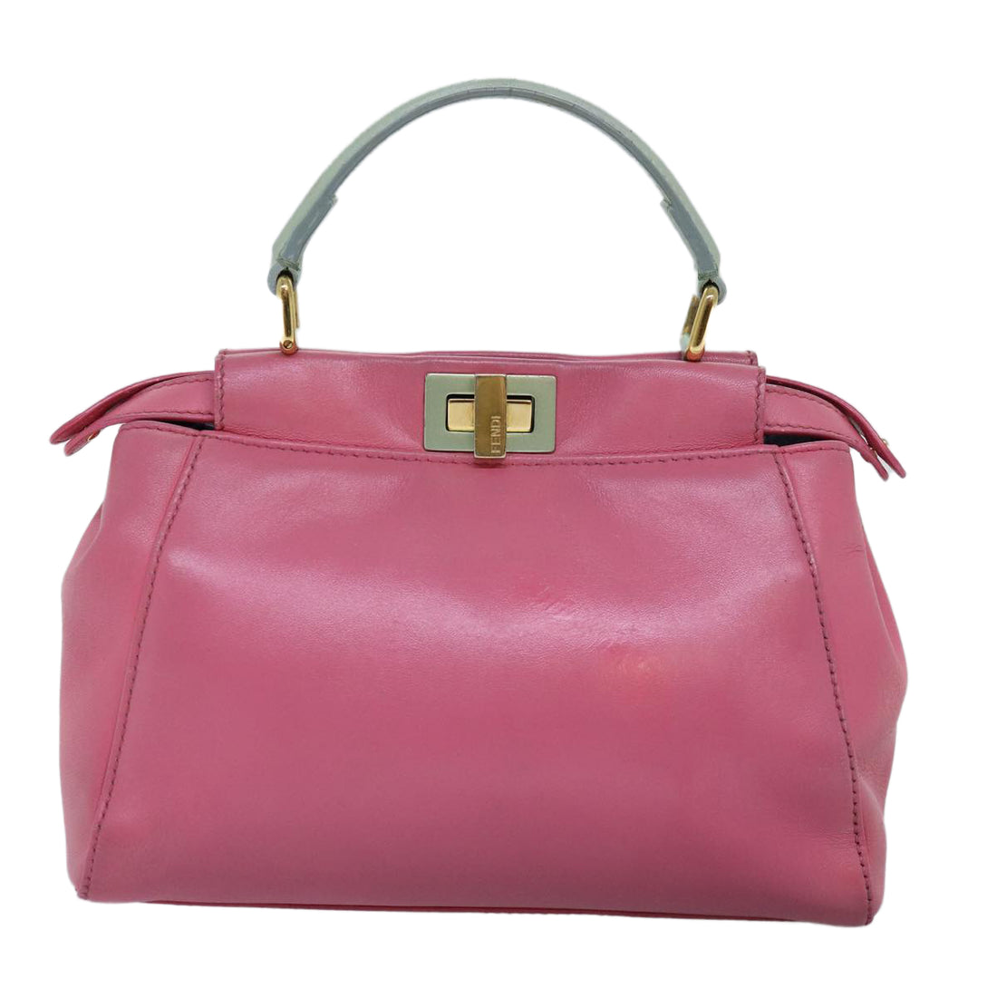 Fendi Peekaboo Pink Leather Handbag 