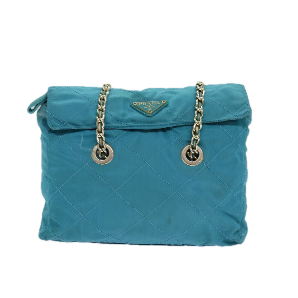 Prada Tessuto Blue Synthetic Shoulder Bag