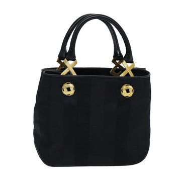 Salvatore Ferragamo Black Canvas Handbag 