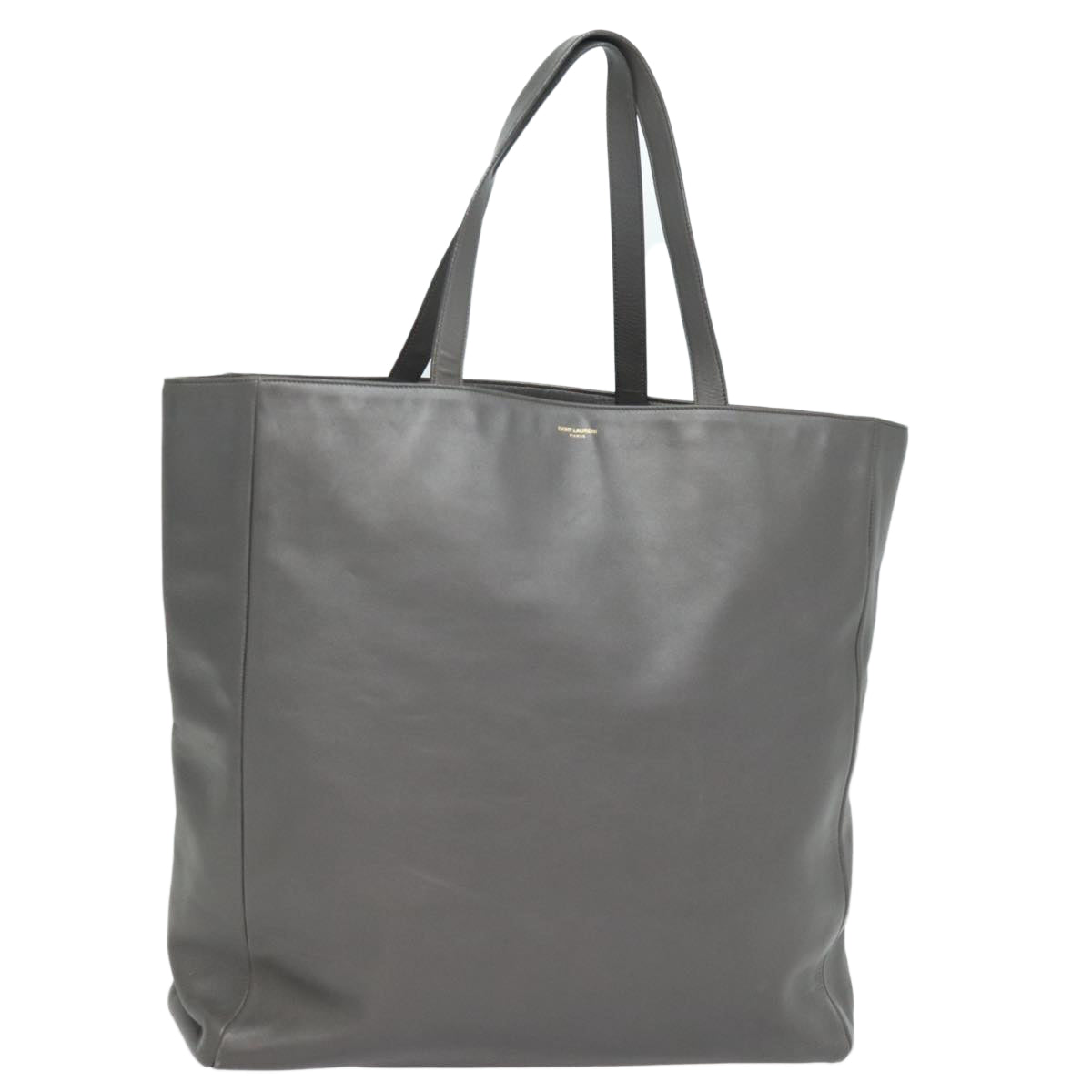 Saint Laurent Reversible Grey Leather Tote Bag