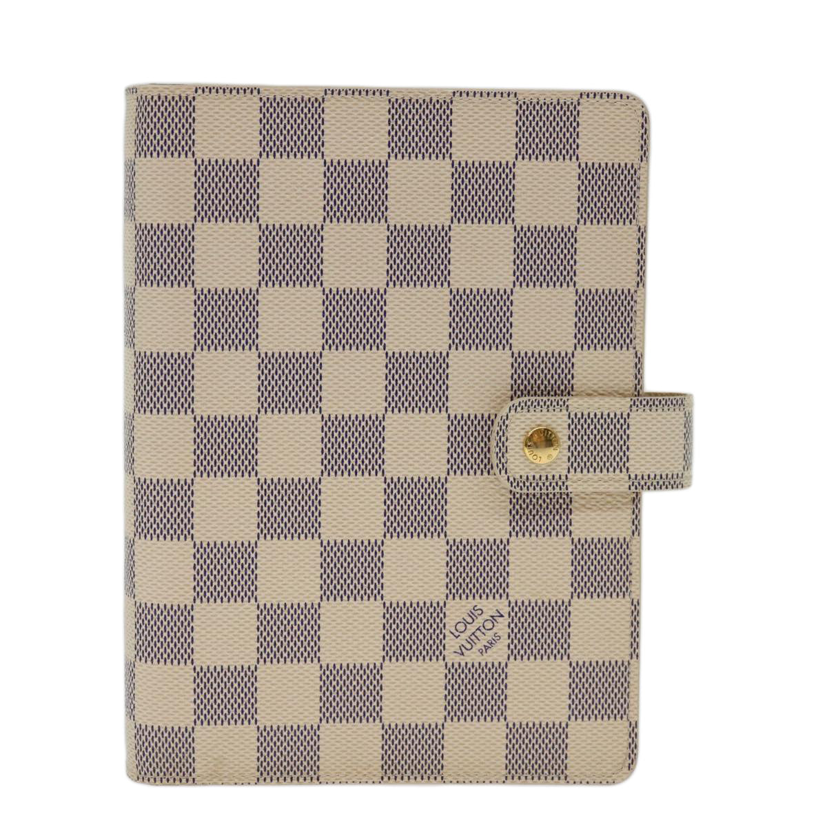 Louis Vuitton Agenda MM Beige Canvas Wallet 