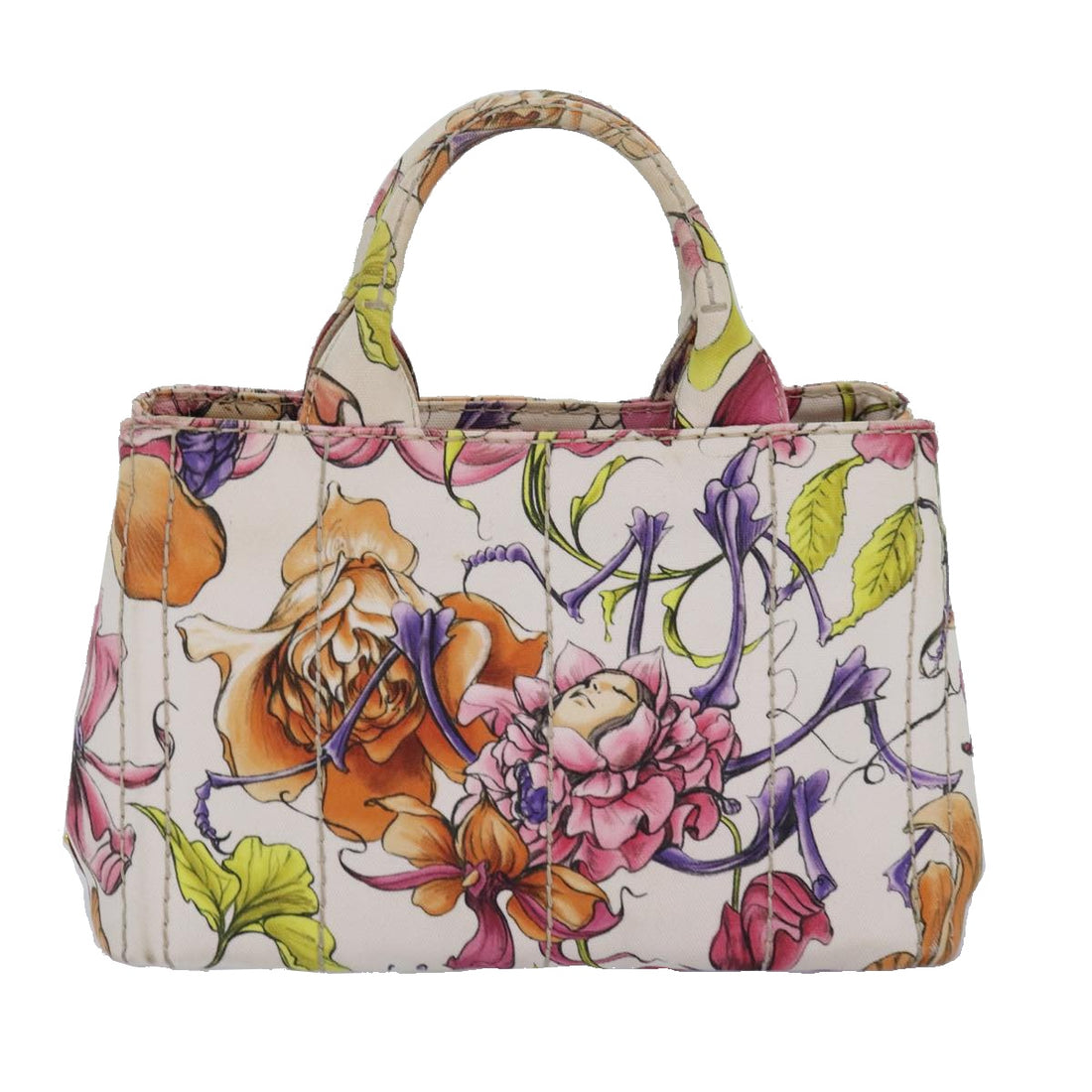 Prada Canapa Multicolour Canvas Handbag 