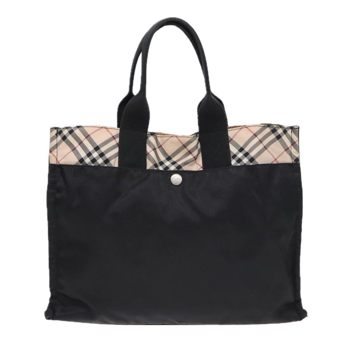 Burberry Nova Check Beige Synthetic Handbag 