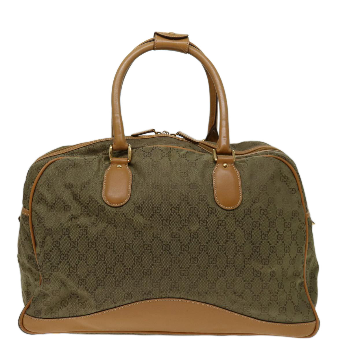 Gucci GG canvas Khaki Canvas Travel Bag