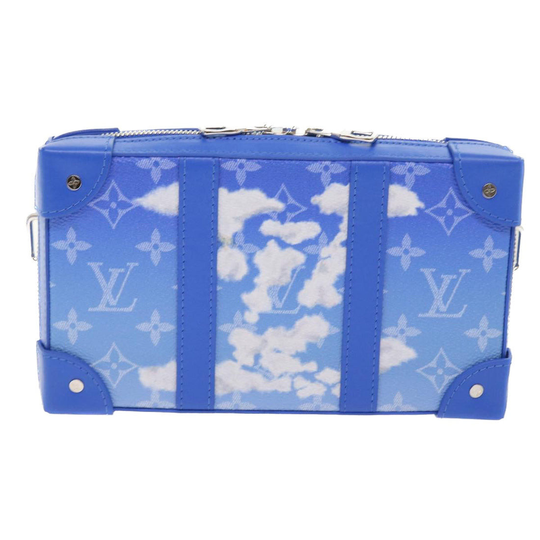 Louis Vuitton Soft Trunk Blue Canvas Shoulder Bag