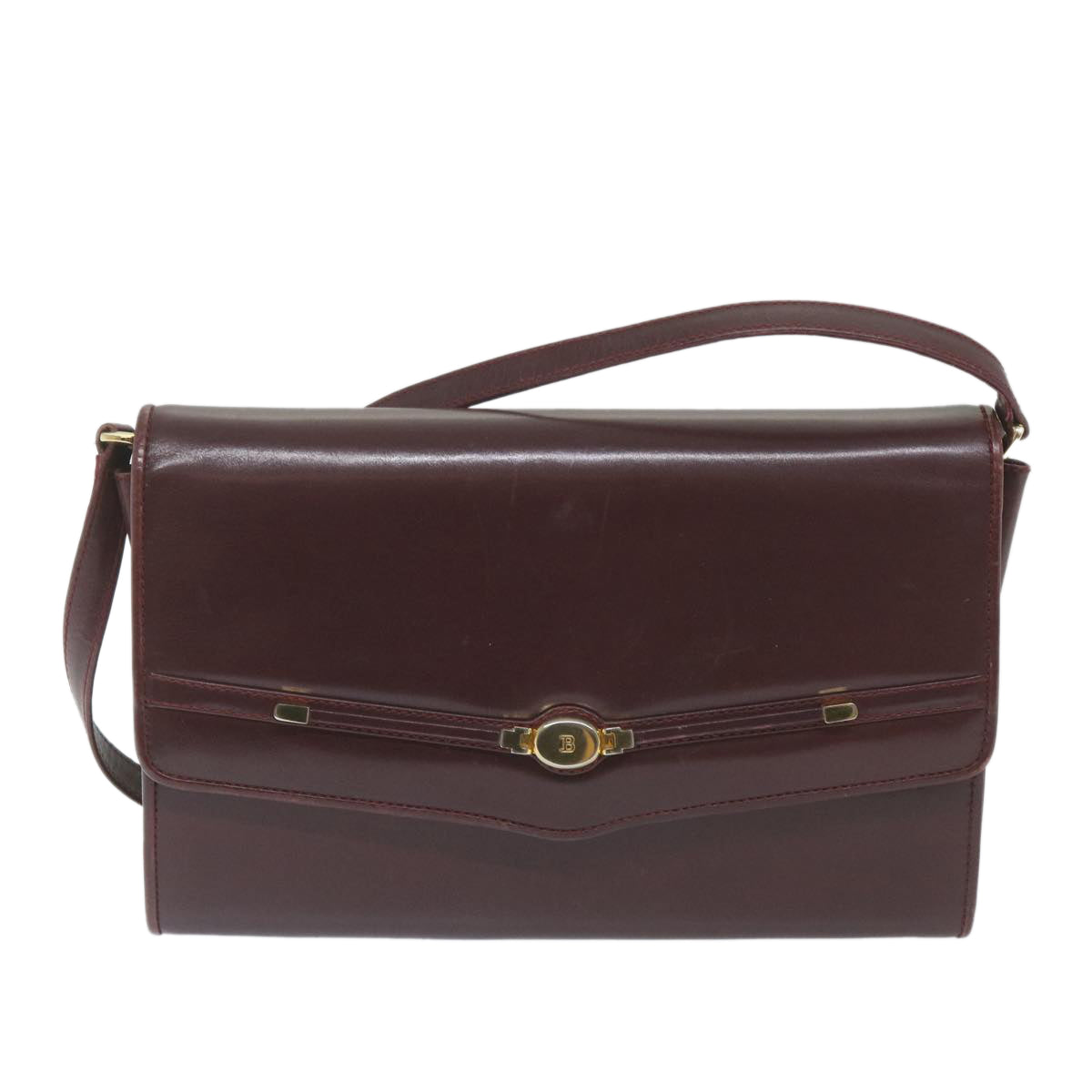 Bally Burgundy Leather Shoulder Bag