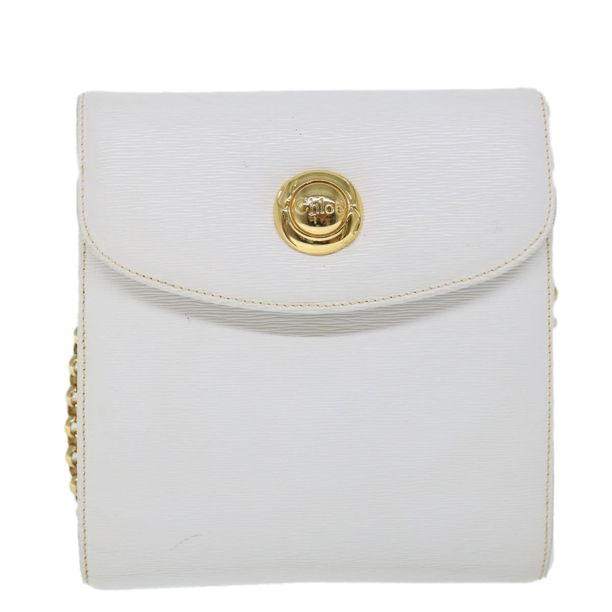 Chloé White Leather Shoulder Bag