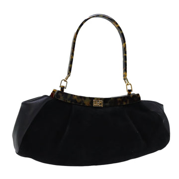 Salvatore Ferragamo Black Suede Handbag 