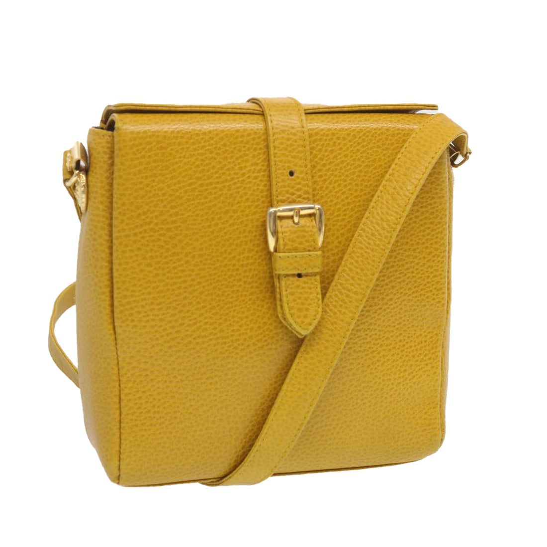 Versace Gianni Yellow Leather Shoulder Bag