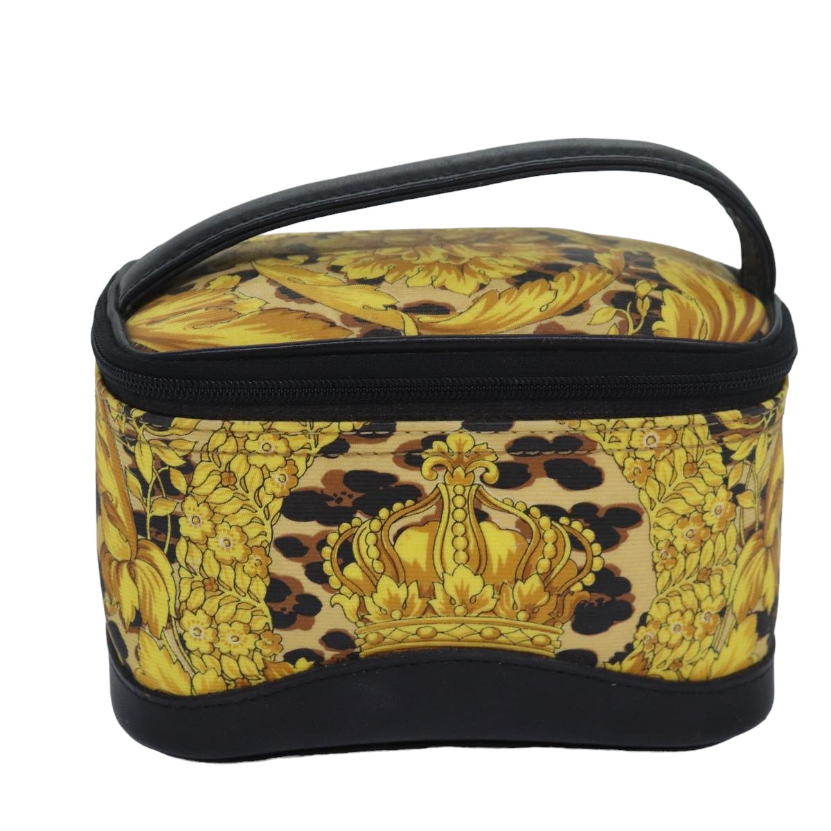 Versace Vanity Yellow Leather Handbag 