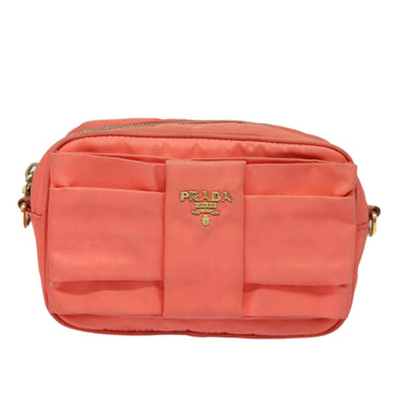 Prada Ribbon Orange Synthetic Shoulder Bag