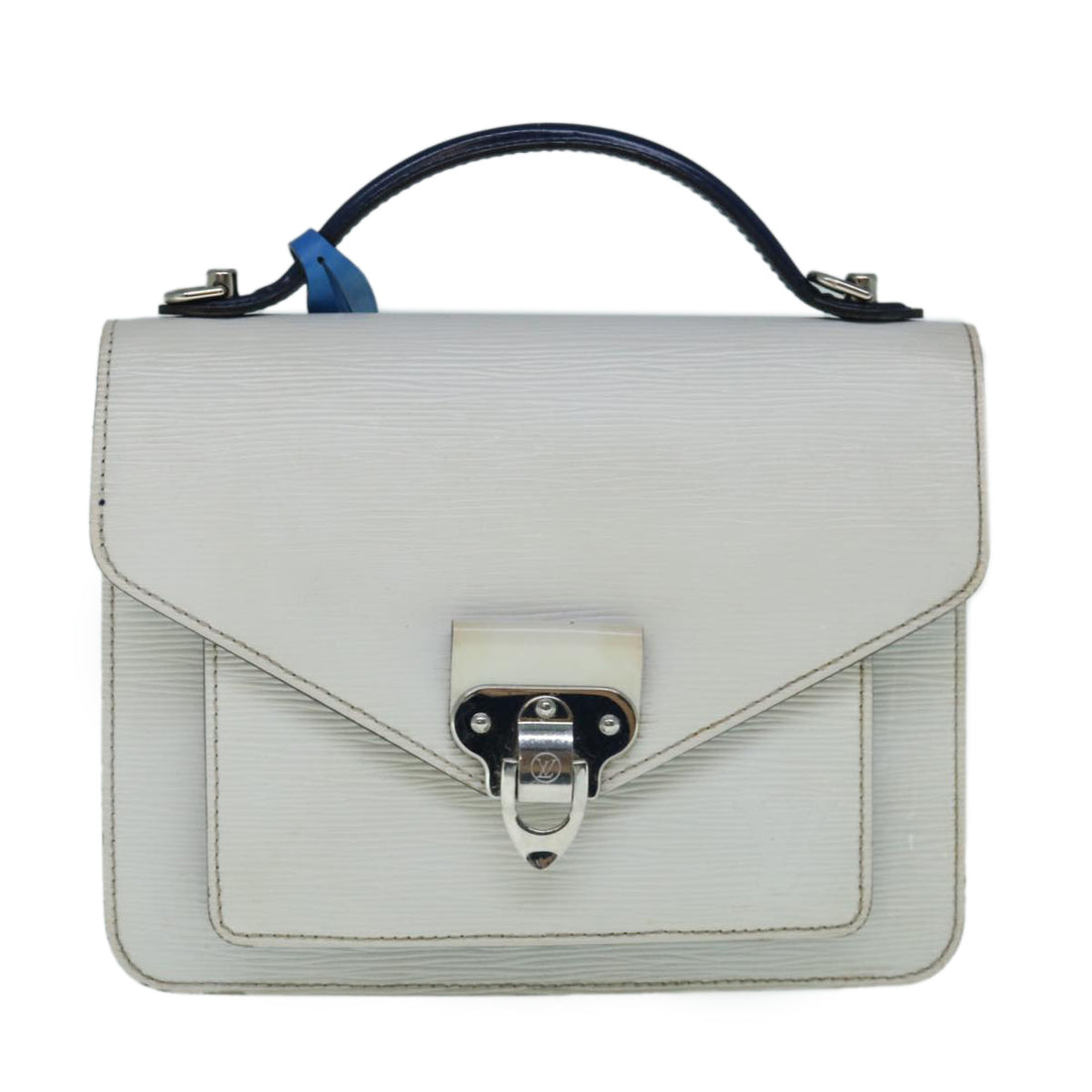 Louis Vuitton Monceau White Leather Shoulder Bag