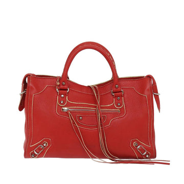 Balenciaga City Red Leather Handbag 