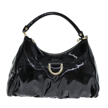 Gucci Abbey Black Patent Leather Shopper Bag