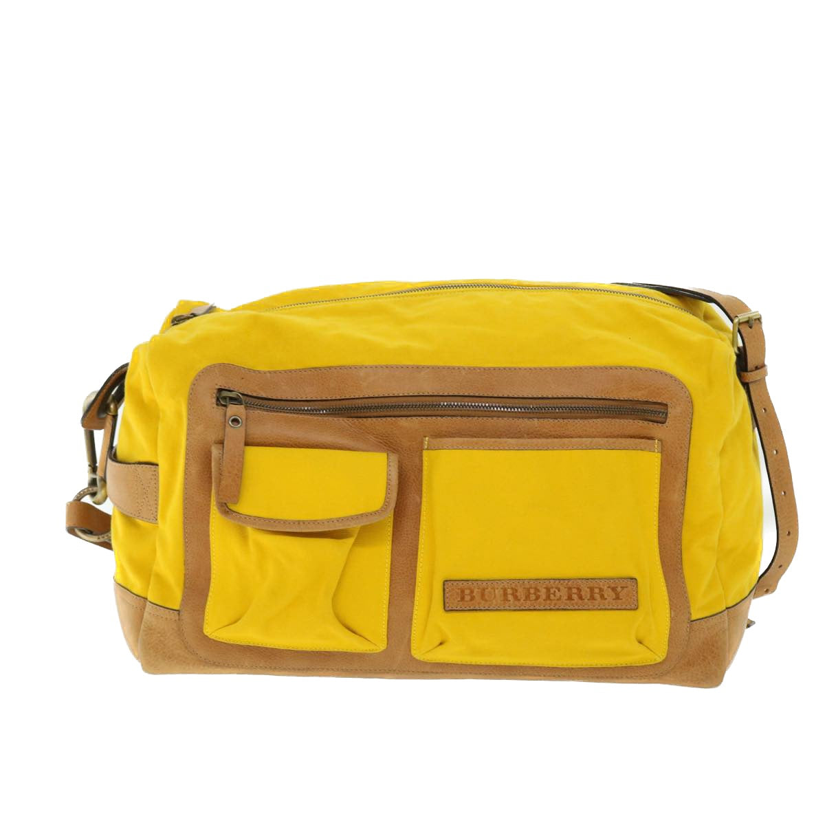 Burberry Yellow Canvas Shoulder Bag