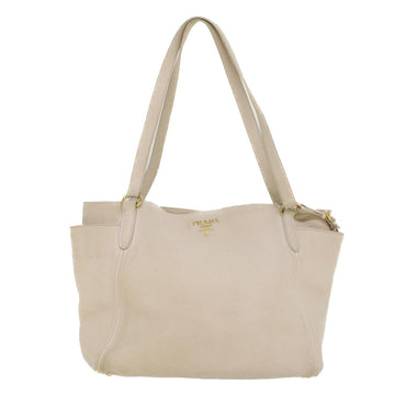 Prada White Leather Shoulder Bag