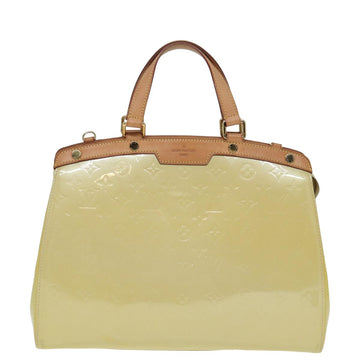 Louis Vuitton Brea Yellow Patent Leather Handbag 