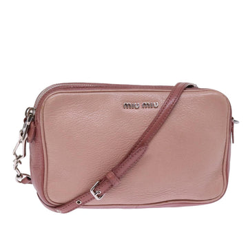 Miu Miu Pink Leather Shoulder Bag