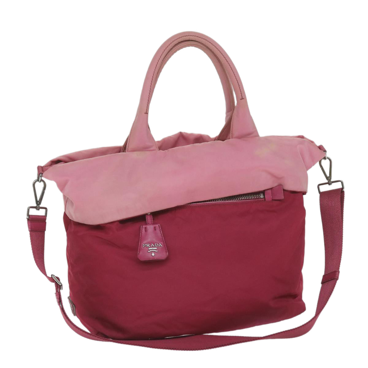 Prada Reversible Pink Synthetic Handbag 