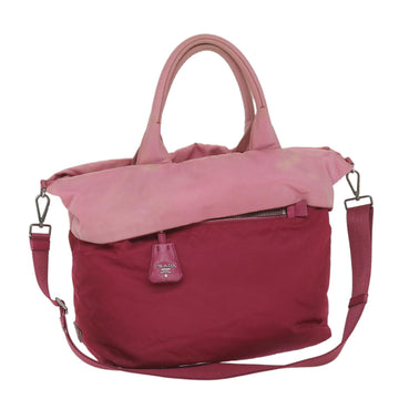 Prada Reversible Pink Synthetic Handbag 