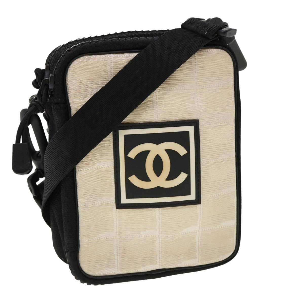 Chanel Black Canvas Shoulder Bag