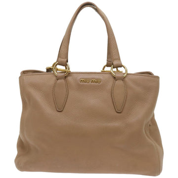 Miu Miu Miu Lady Beige Leather Handbag 