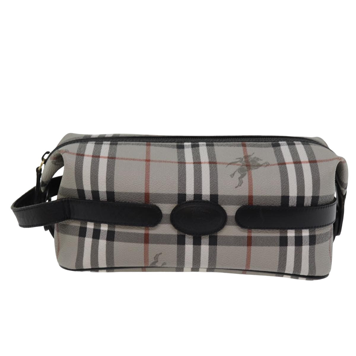 Burberry Nova Check Grey Canvas Clutch Bag