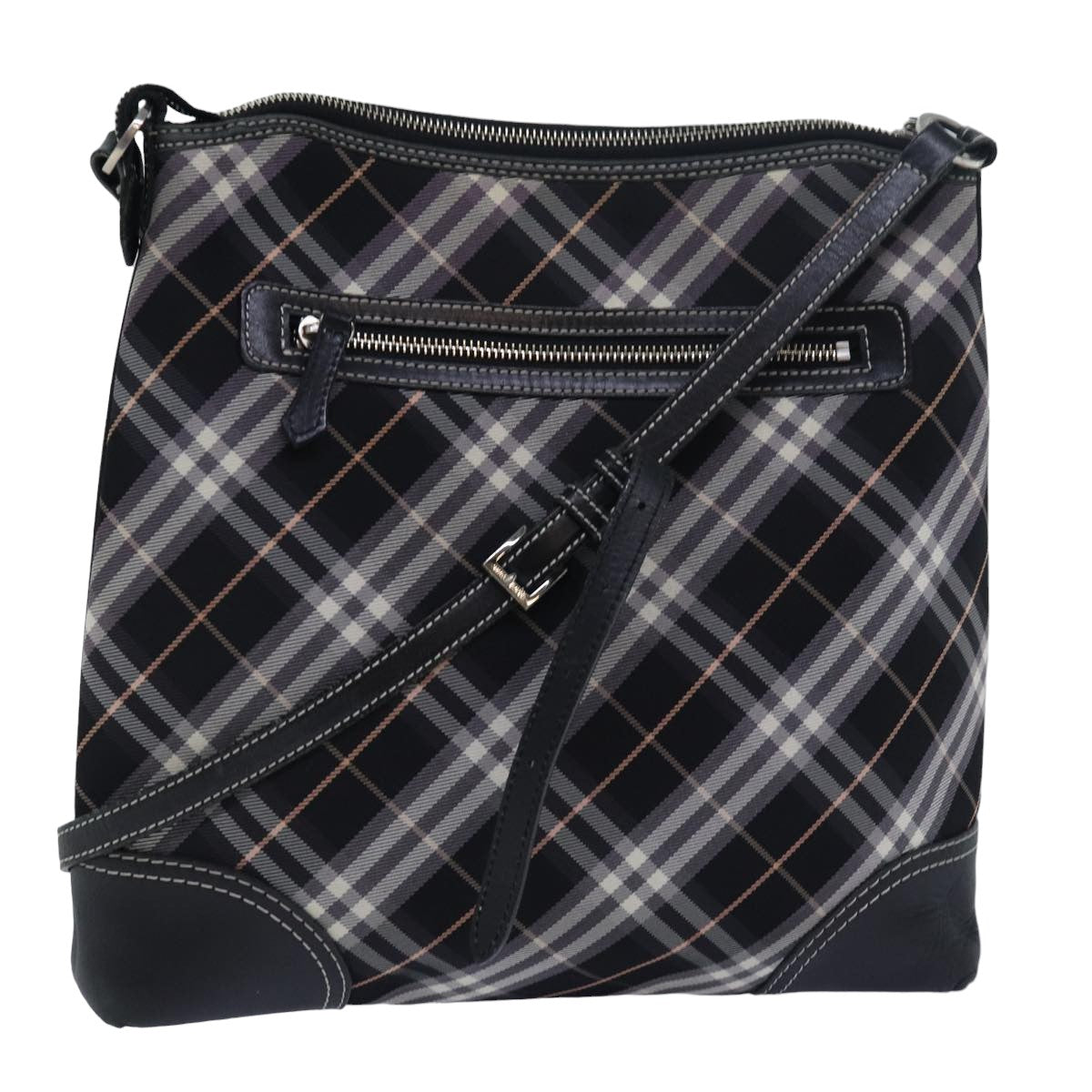 Burberry Nova Check Black Synthetic Shoulder Bag