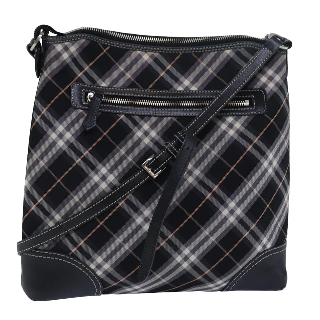 Burberry Nova Check Black Synthetic Shoulder Bag