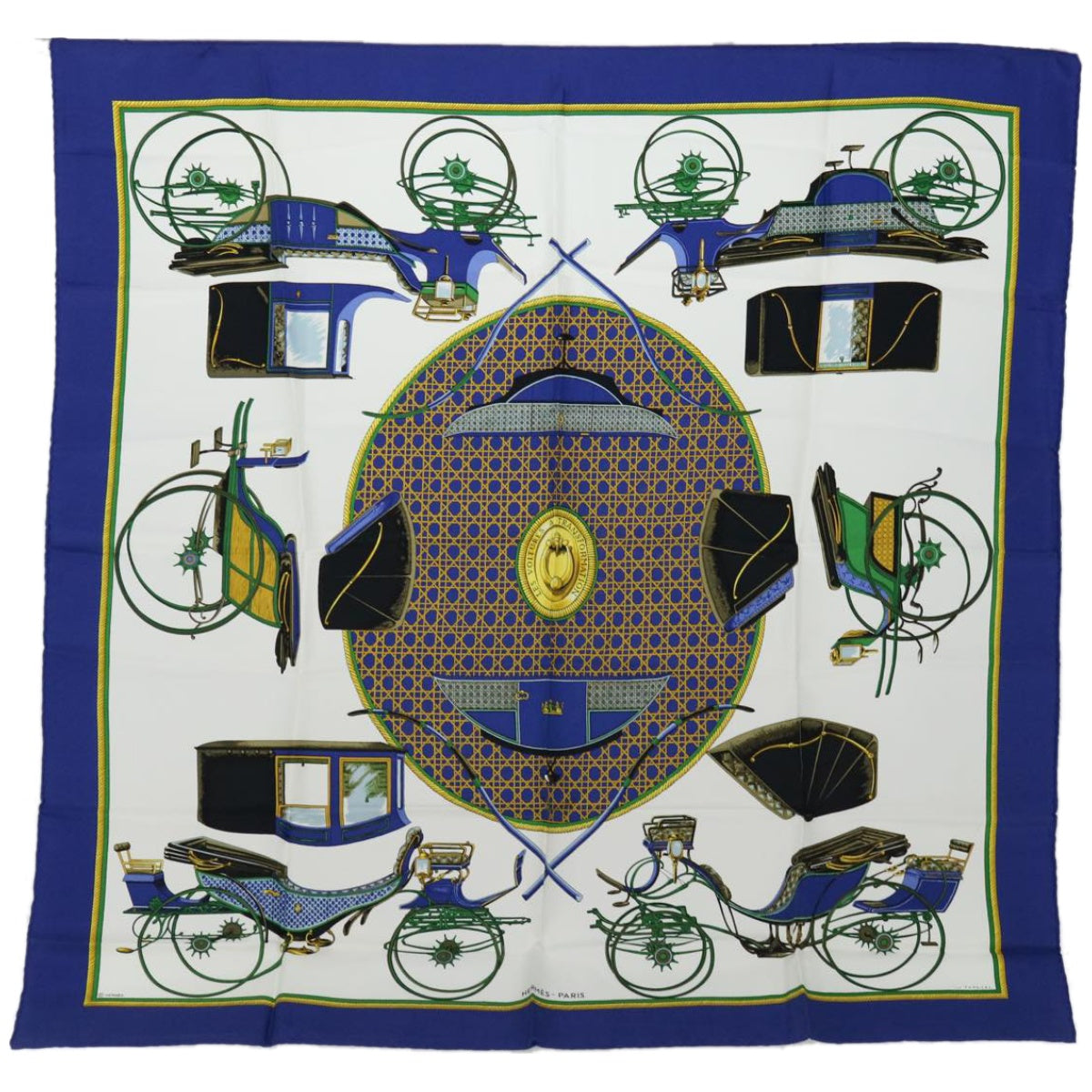 Hermès Blue Silk Scarf 