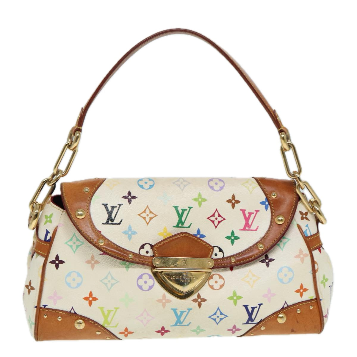 Louis Vuitton Beverly White Canvas Shoulder Bag