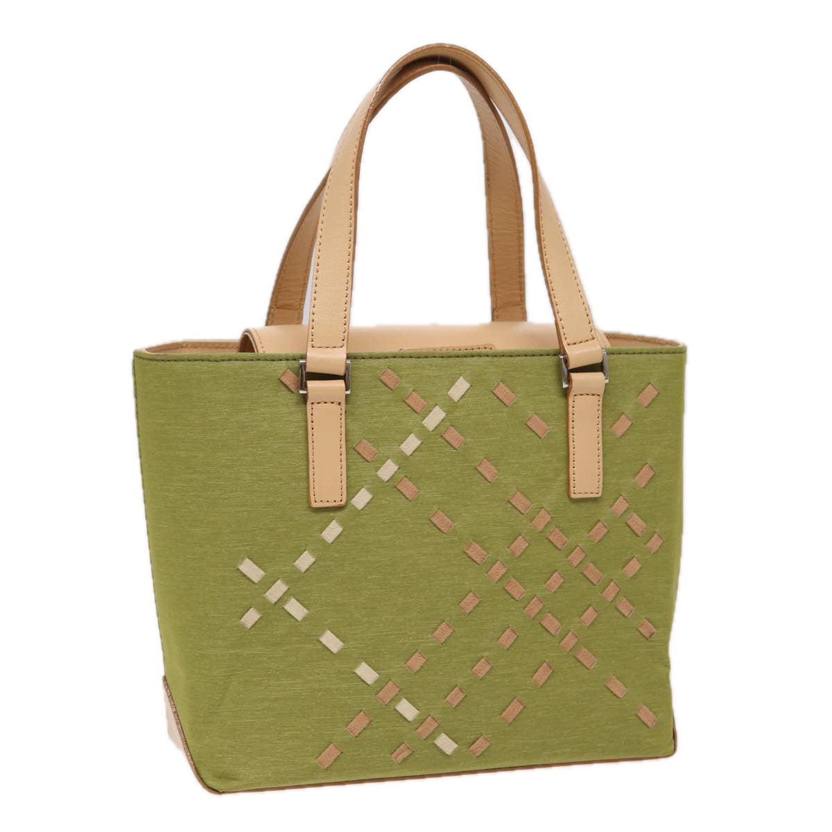 Burberry Green Cotton Handbag 