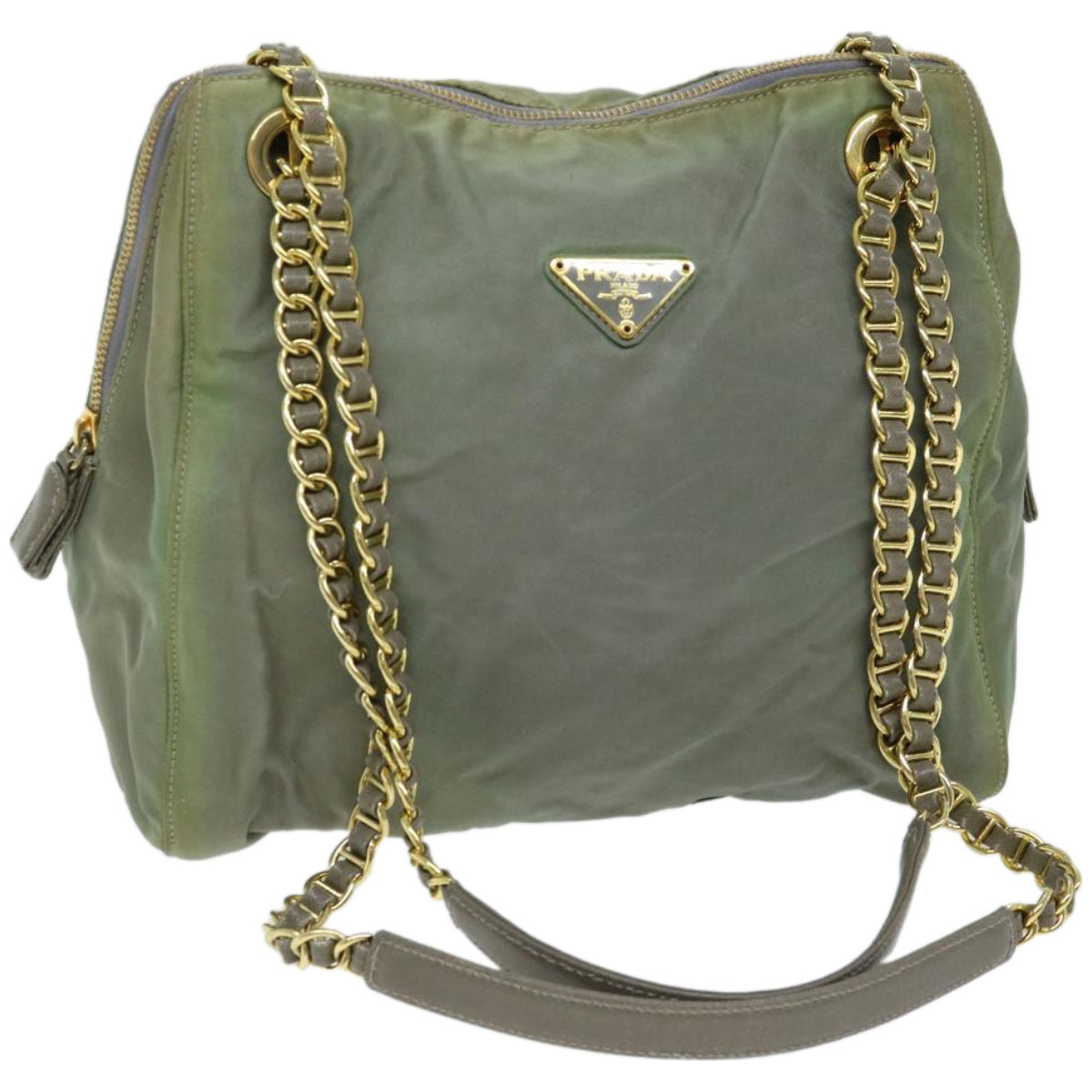 Prada Khaki Synthetic Shoulder Bag