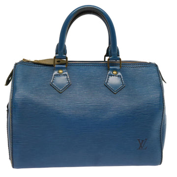 Louis Vuitton Speedy 30 Blue Patent Leather Handbag 