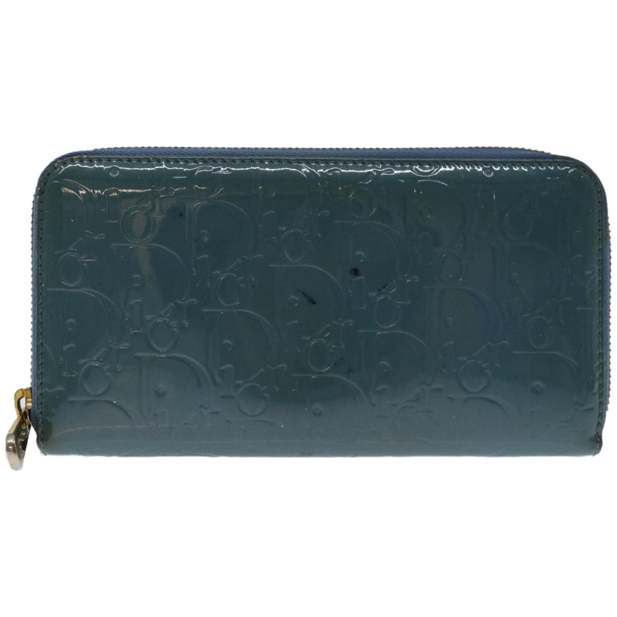 Dior Pochette Blue Patent Leather Wallet 