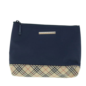 Burberry Navy Synthetic Clutch Bag