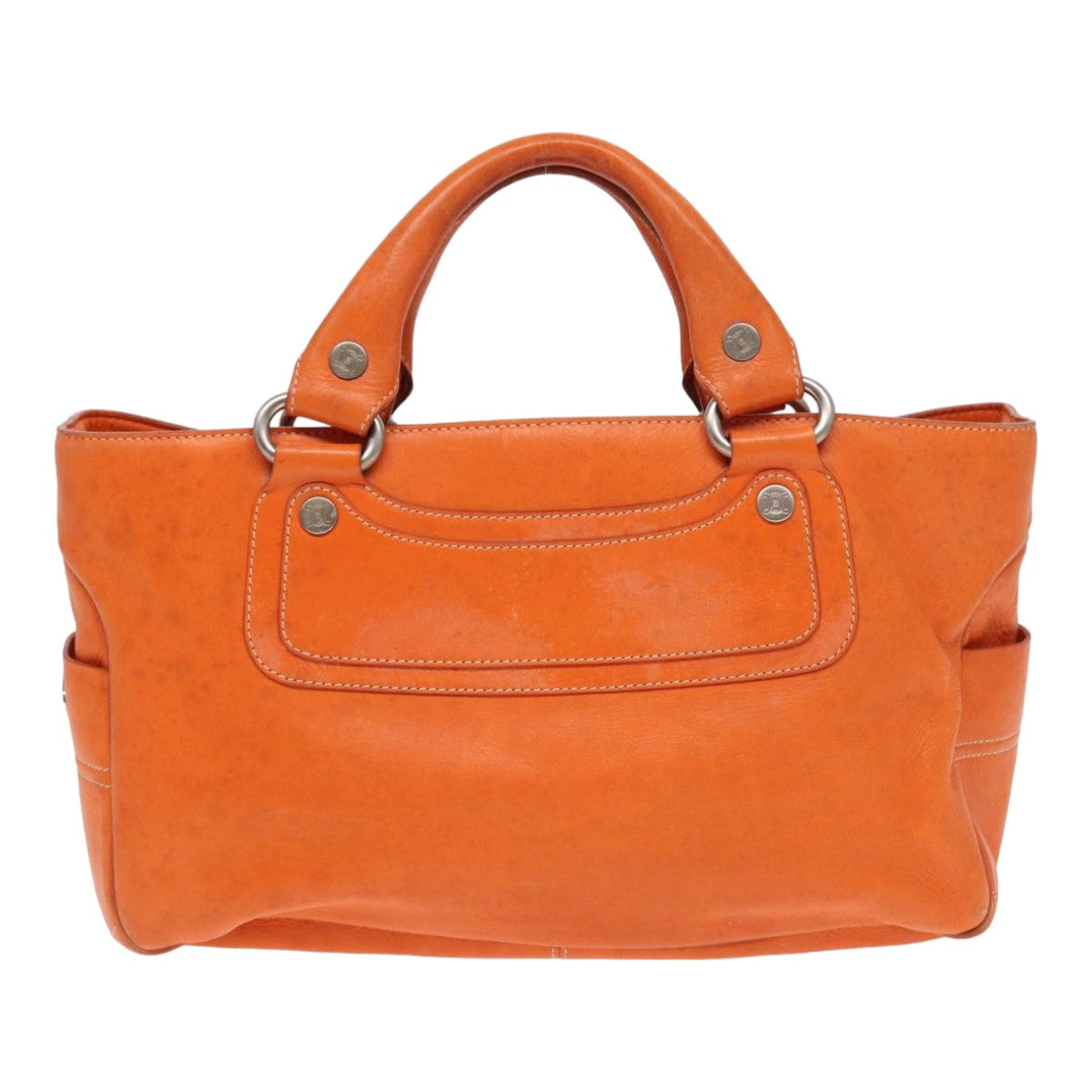 Céline Boogie Orange Leather Handbag 